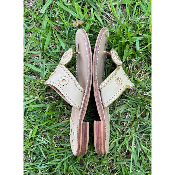 Jack Rogers Women's Nantucket Gold Thong Sandals, Size 7 - Picture 13 of 17